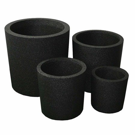 Set of 3 IQBANA ROUND pots - Grey - 480/390/320